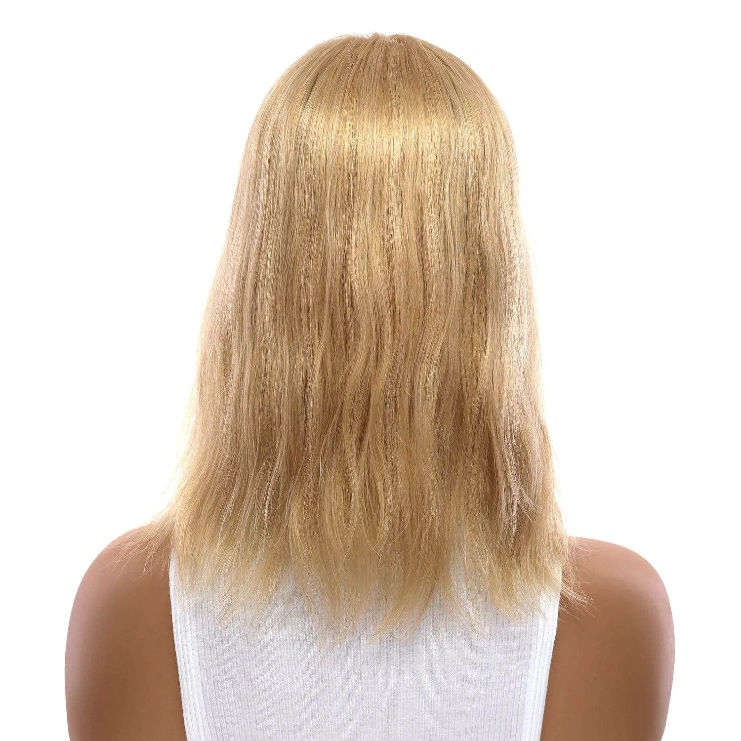 14" Emerald Silk Top Topper Golden Blonde w/ No Rooting Wavy