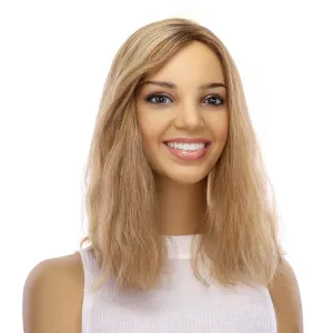 14" Emerald Silk Top Topper Medium Blonde Wavy