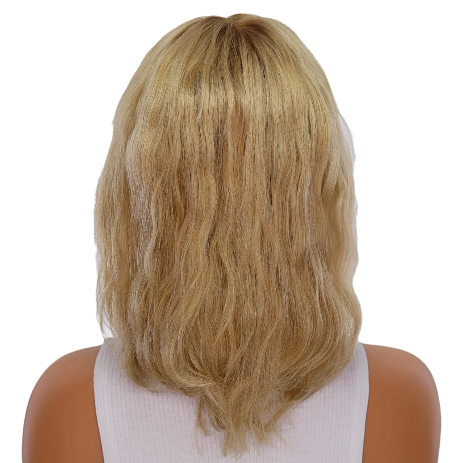 14" Topaz Lace Top Topper Golden Blonde Wavy