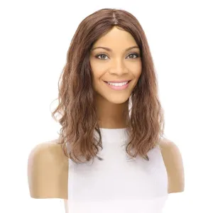 14" Topaz Lace Top Topper Medium Brown Balayage Wavy