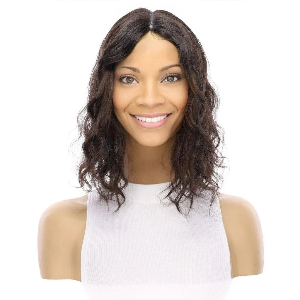 14" Topaz Lace Top Topper Soft Black Wavy