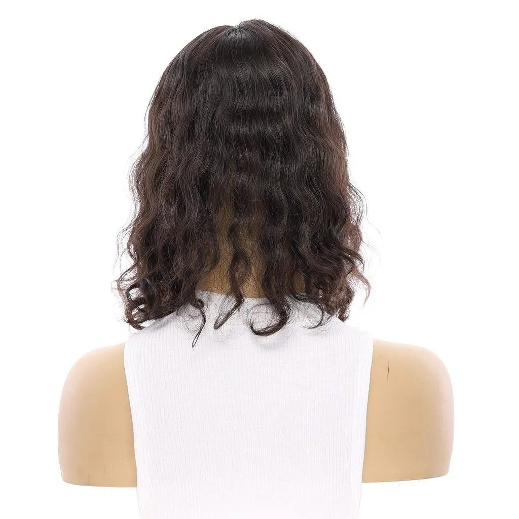 14" Topaz Lace Top Topper Soft Black Wavy
