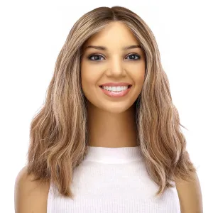 16" Divine Lace Top Wig Medium Blonde w/ Highlights Wavy