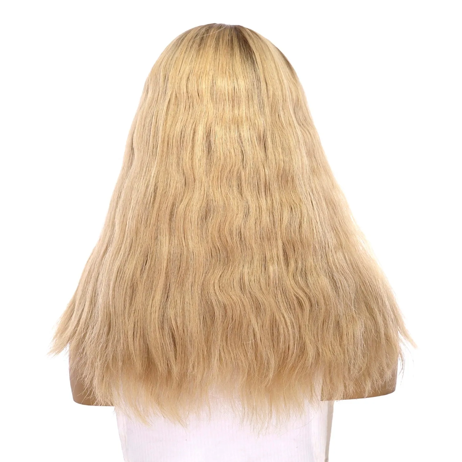 18" Princess Silk Top Wig Golden Blonde Wavy