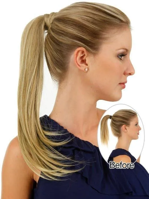 18" Simply Straight Pony | Synthetic Ponytail (Wrap-Around)