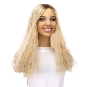 18" Topaz Lace Top Topper Platinum Blonde Wavy
