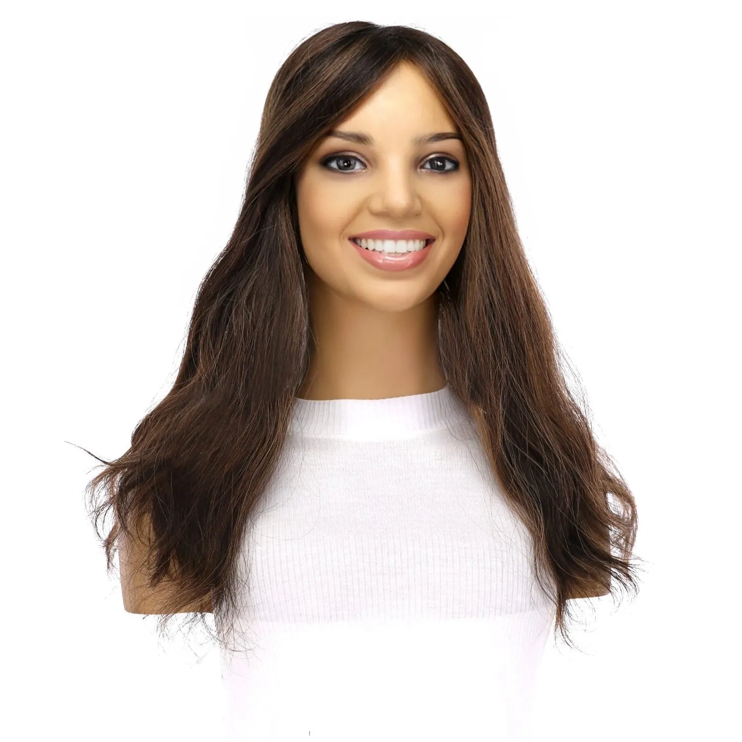 18" Topaz Lace Top Topper Soft Black Wavy