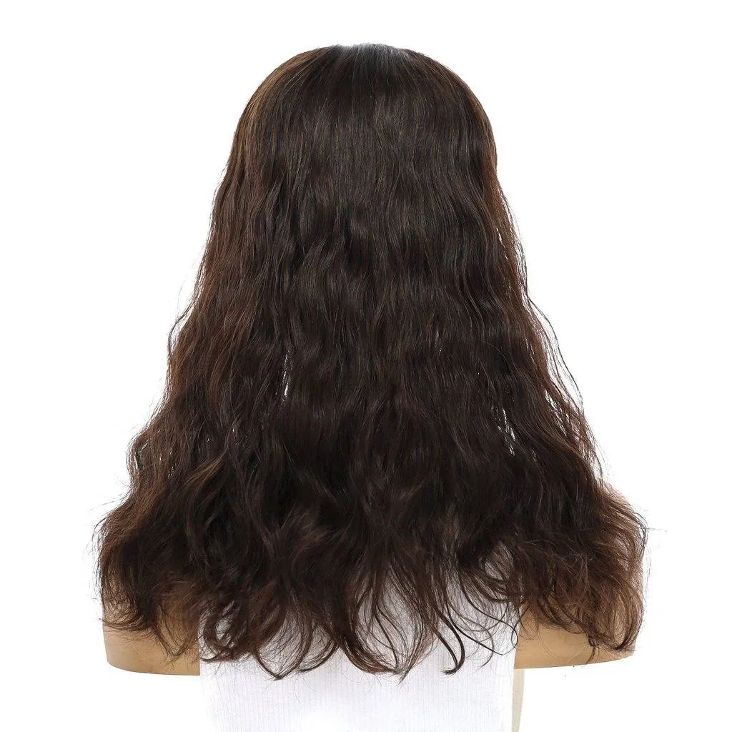 18" U-Shape Topper Dark Brown Wavy