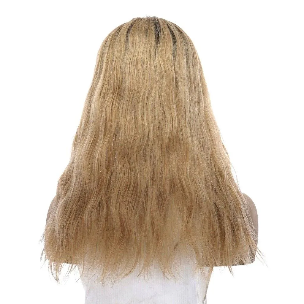 18" U-Shape Topper Golden Blonde Wavy