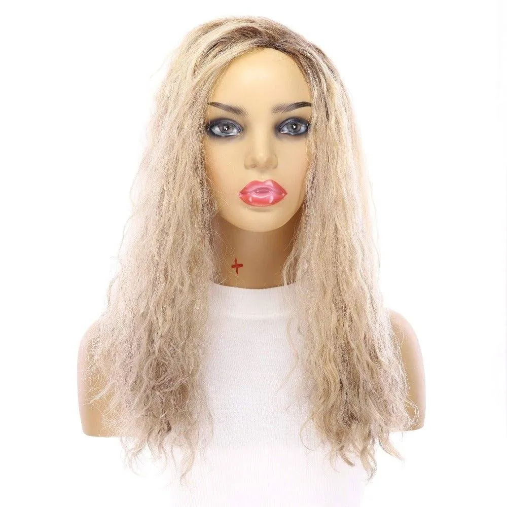 20" 3/4 Bandfall Wig Golden Blonde Wavy
