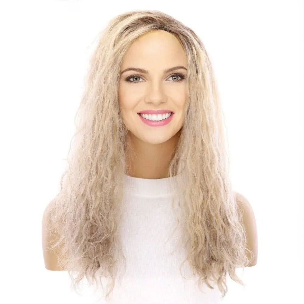 20" 3/4 Bandfall Wig Golden Blonde Wavy