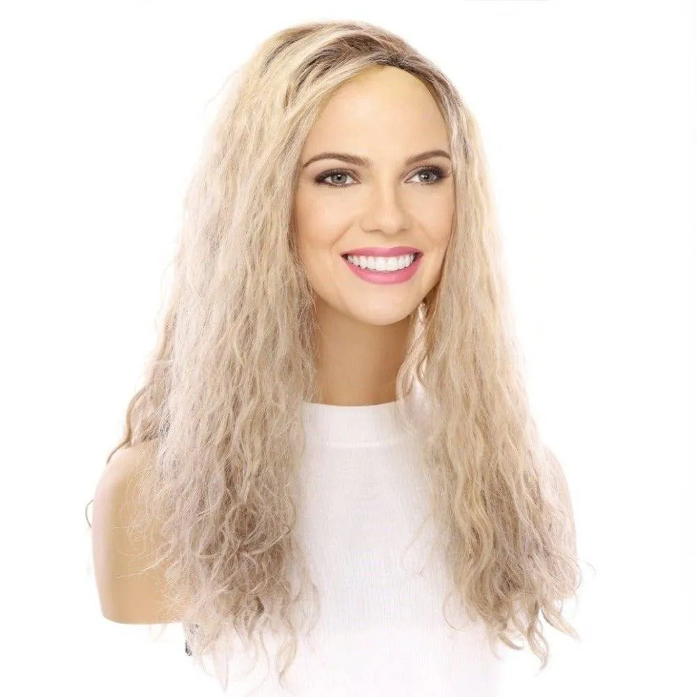 20" 3/4 Bandfall Wig Golden Blonde Wavy