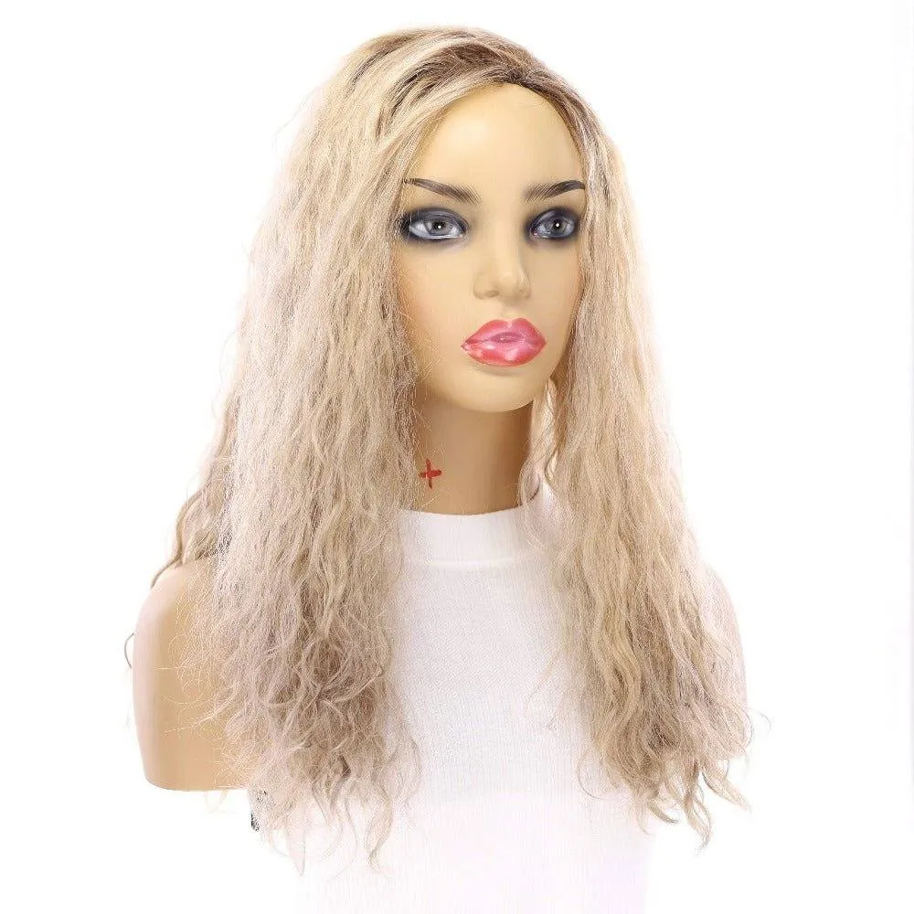 20" 3/4 Bandfall Wig Golden Blonde Wavy