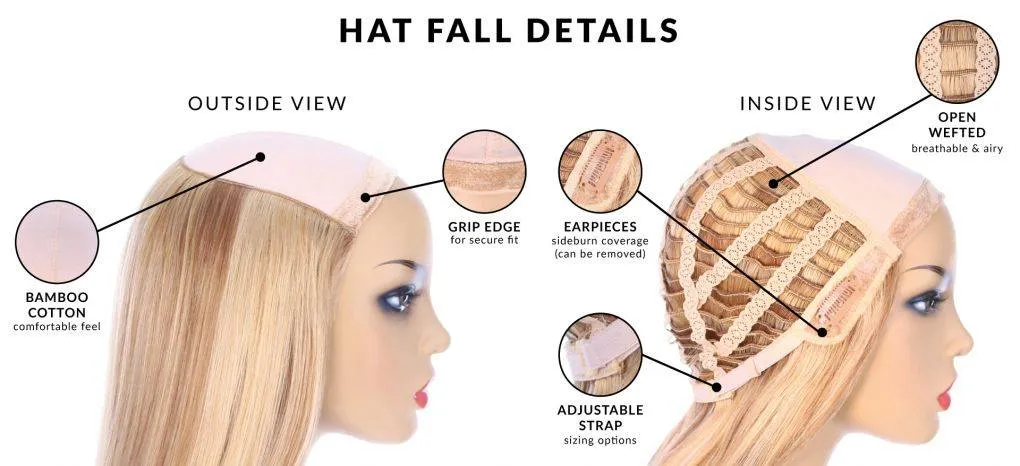20" HatFall Wig Natural Black