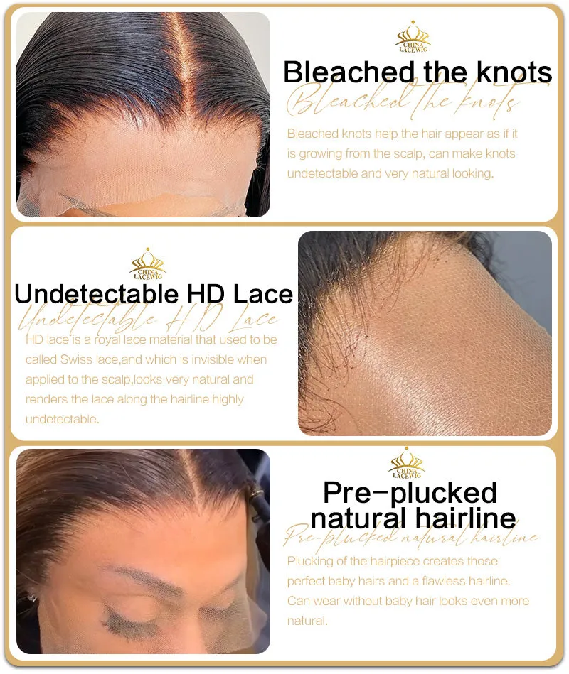 24hrs shipping Chinalacewig HD Film Lace 13x6 Lace Front Wig Deep Curly Wigs With Bleached Knots CF281