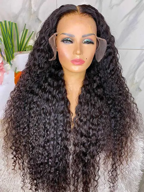 24hrs shipping Chinalacewig Undetectable HD Lace 13x6  Lace Wigs Virgin Hair Tint Curly Hair NCF78