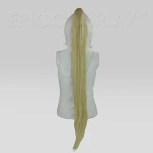 35" Natural Blonde Straight Ponytail Clipon