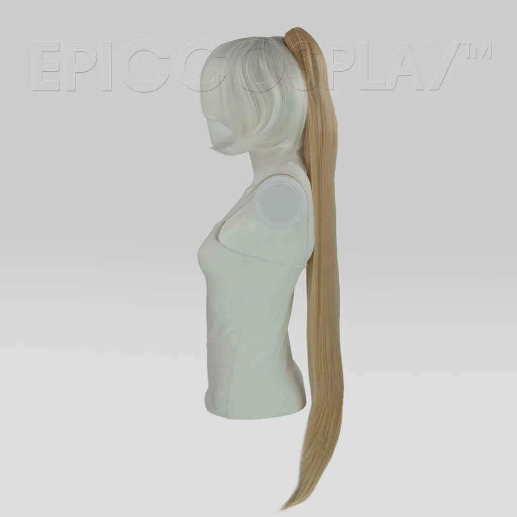 35" Strawberry Blonde Straight Ponytail Clipon