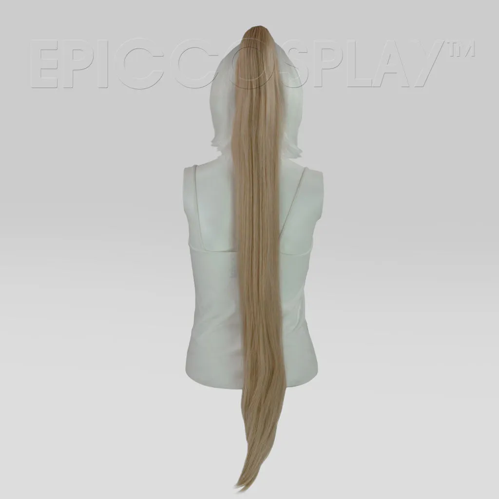 35" Strawberry Blonde Straight Ponytail Clipon