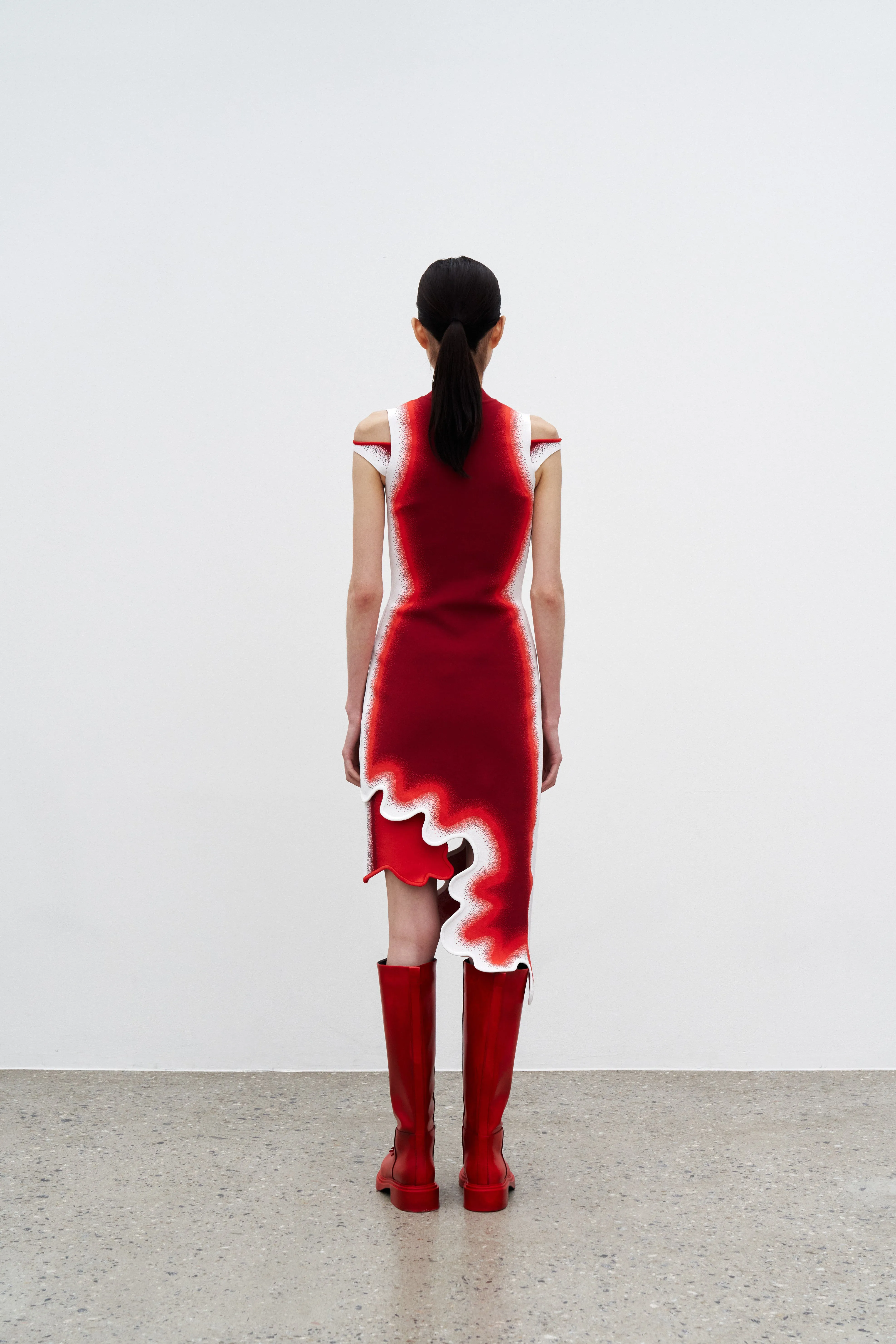 BROOKLYN WAVY ASYMMETRIC DRESS