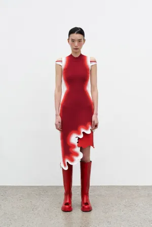 BROOKLYN WAVY ASYMMETRIC DRESS