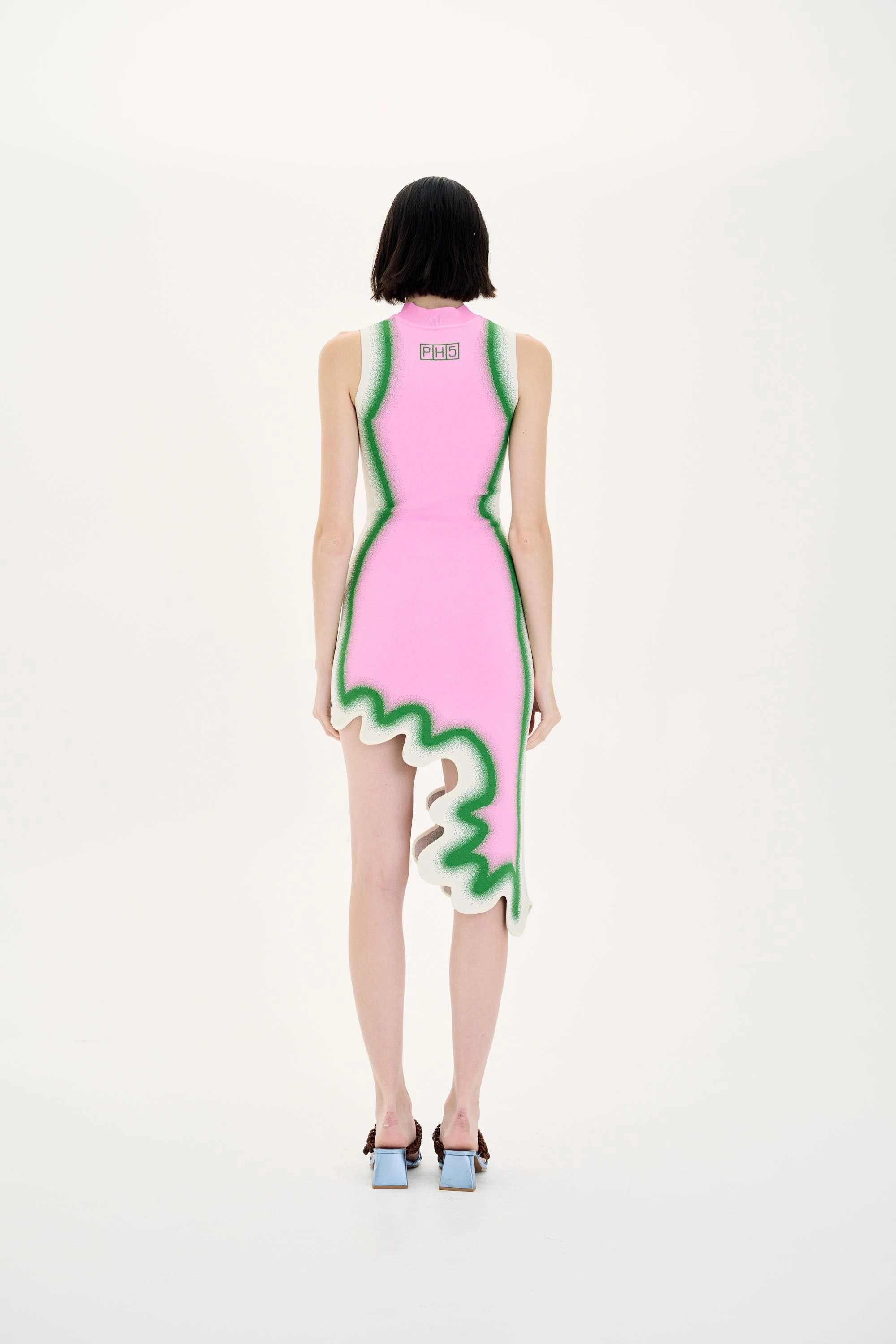 BROOKLYN WAVY ASYMMETRIC DRESS