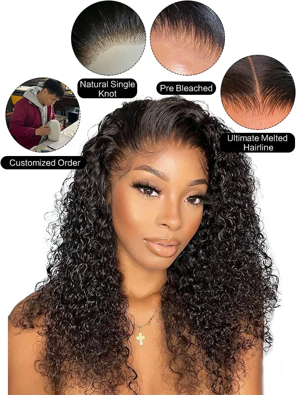 Chinalacewig Brown Color 5x5 HD Lace Wig Body Wave Invisible Lace Wigs CF571