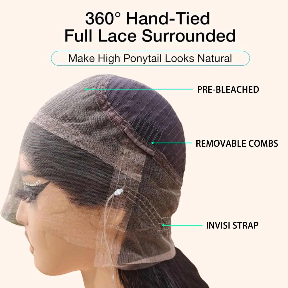 Chinalacewig Pre Plucked Undetectable HD Lace Silky Straight 360 Lace Wigs For Women CF227