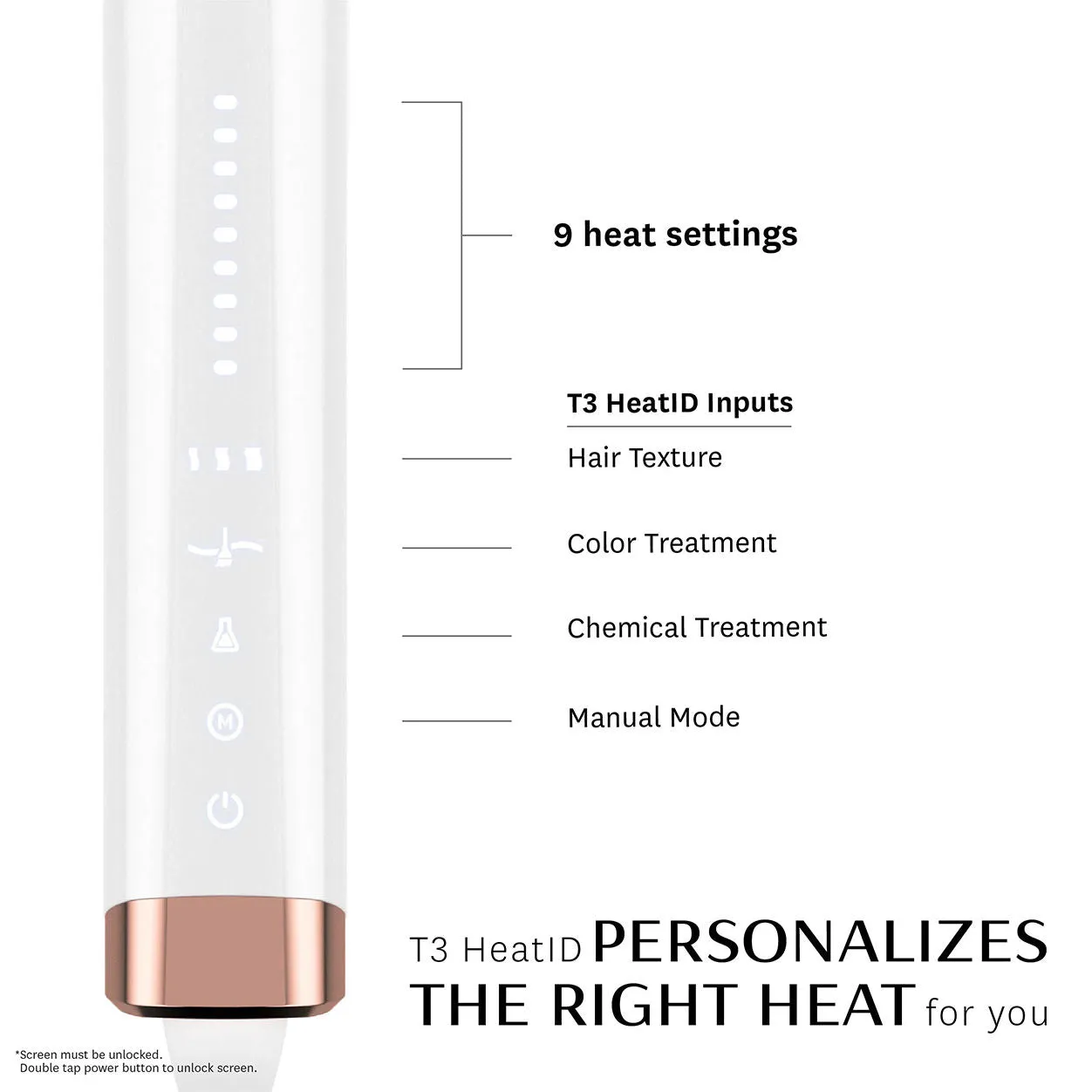 Curl ID 1.25 Smart Curling Iron With Interactive Touch Interface