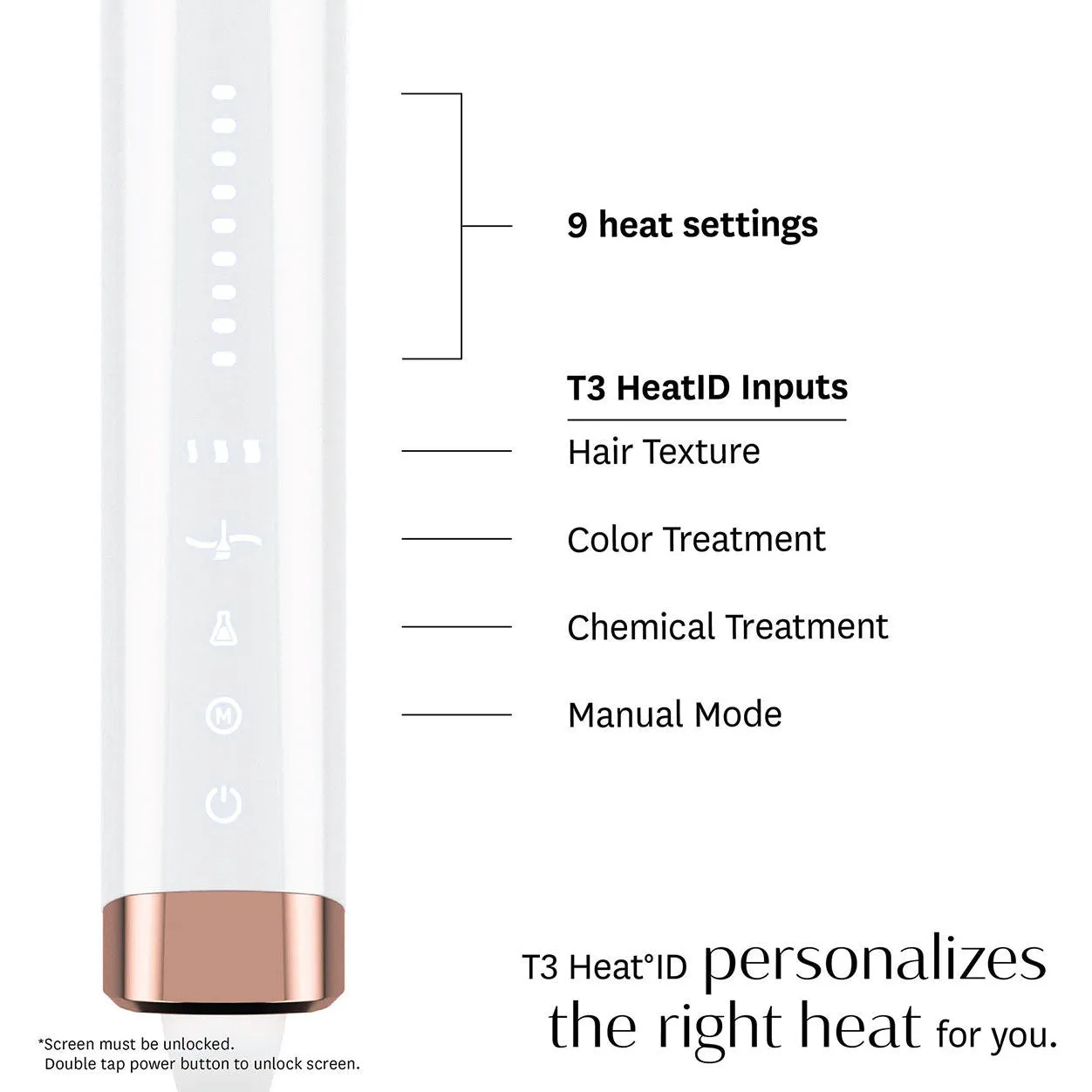 Curl ID 1.25 Smart Curling Iron With Interactive Touch Interface