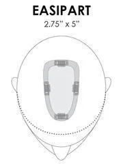 EasiPart HD 8" Hairpiece by easiHair | Heat Defiant Synthetic (Monofilament Base)