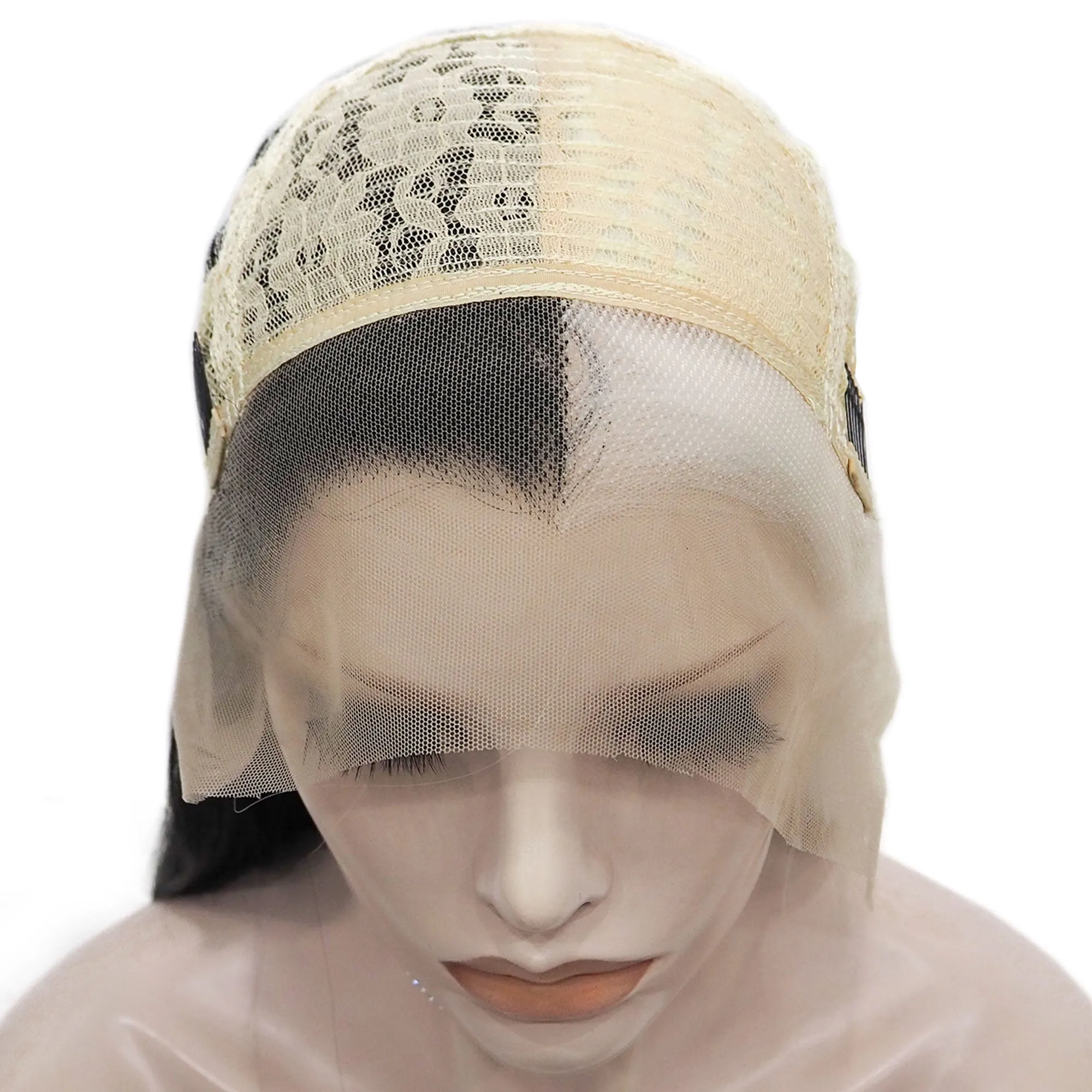 Half Black Half White Wigs Long Straight Synthetic Halloween Cosplay Wig