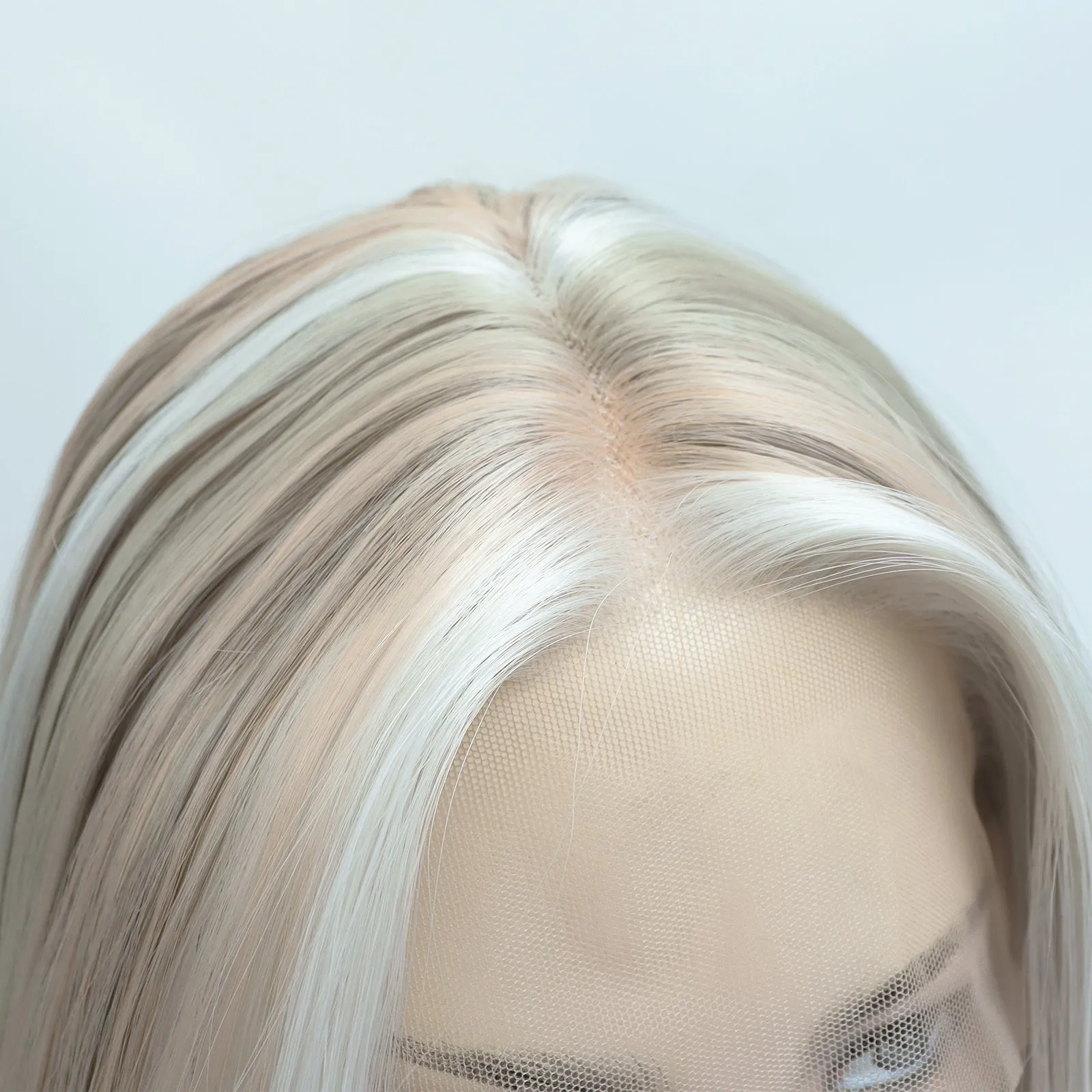IMstyle Aria calico style grey beige blonde layer cut T-part lace front Glueless wigs TK126-2479