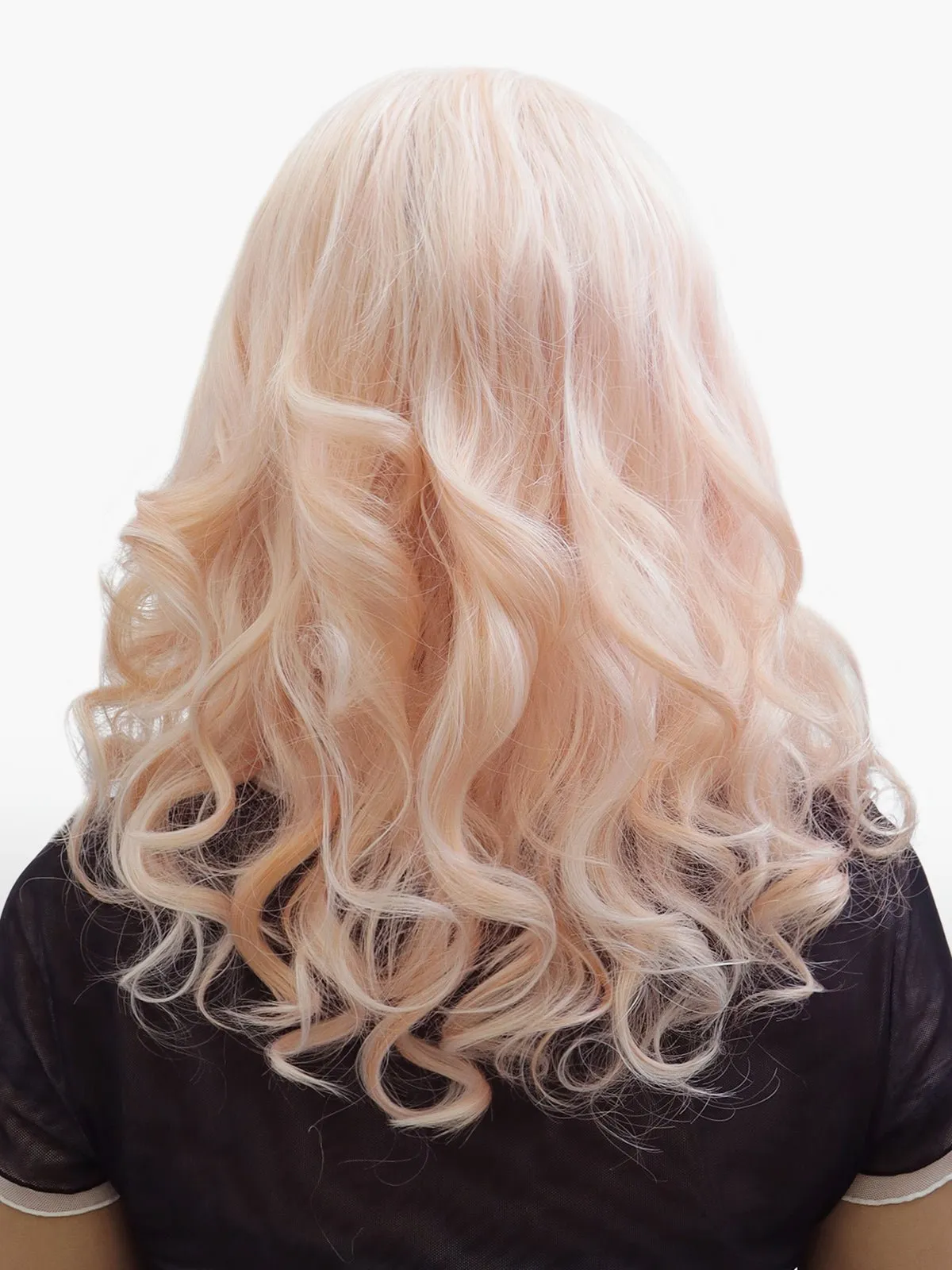 IMstyle Liz 80's vibe curly shoulder length 13*4 free part lace front wigs Green&Pink