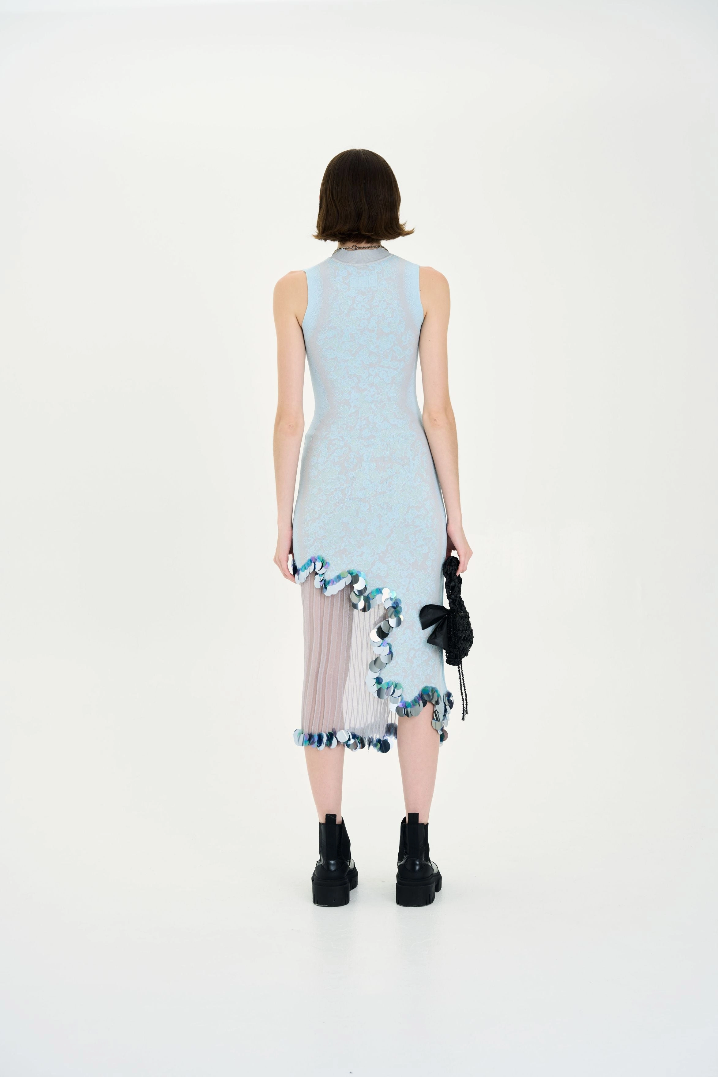 IRIS SIGNATURE WAVY DRESS WITH SEQUINS