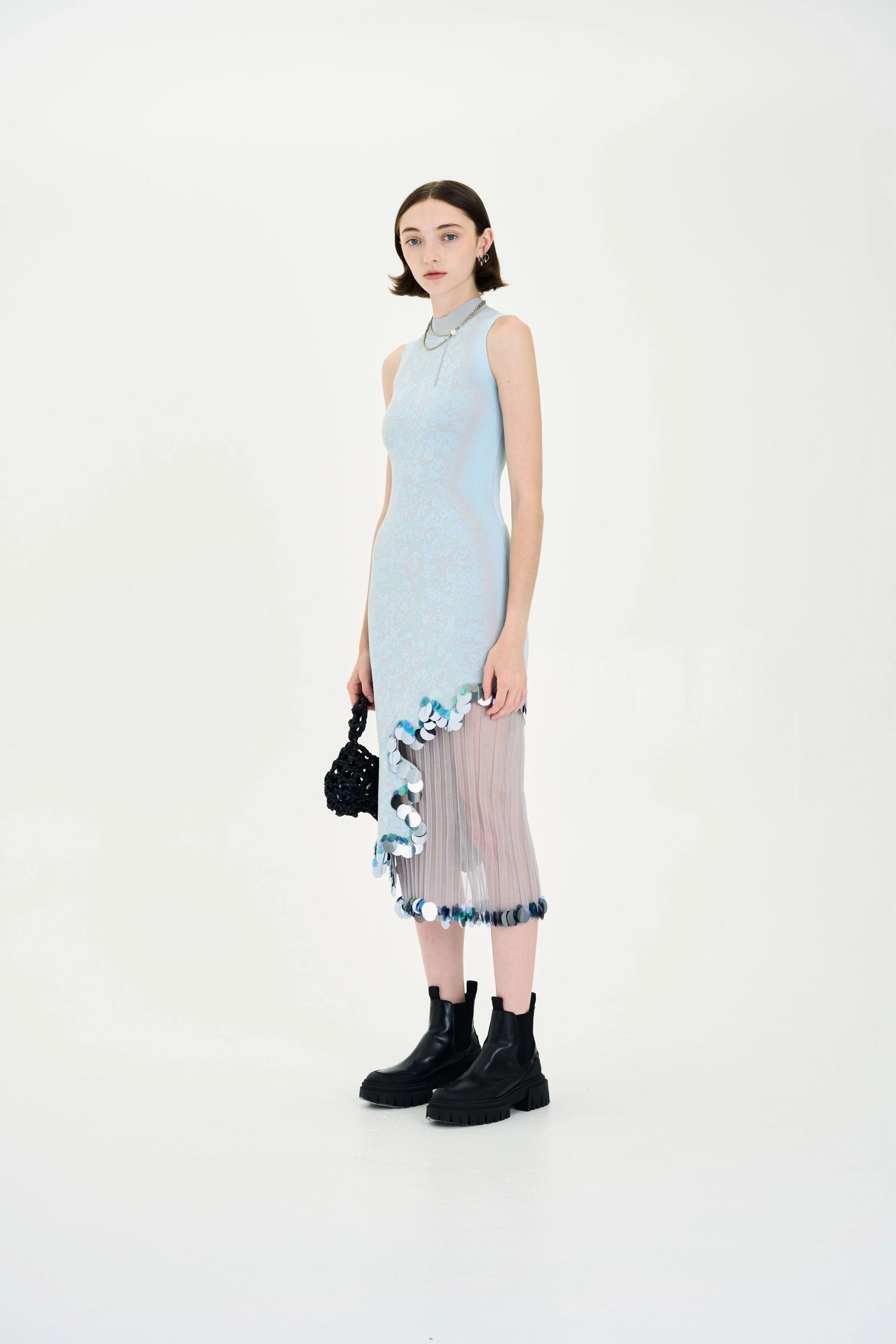 IRIS SIGNATURE WAVY DRESS WITH SEQUINS