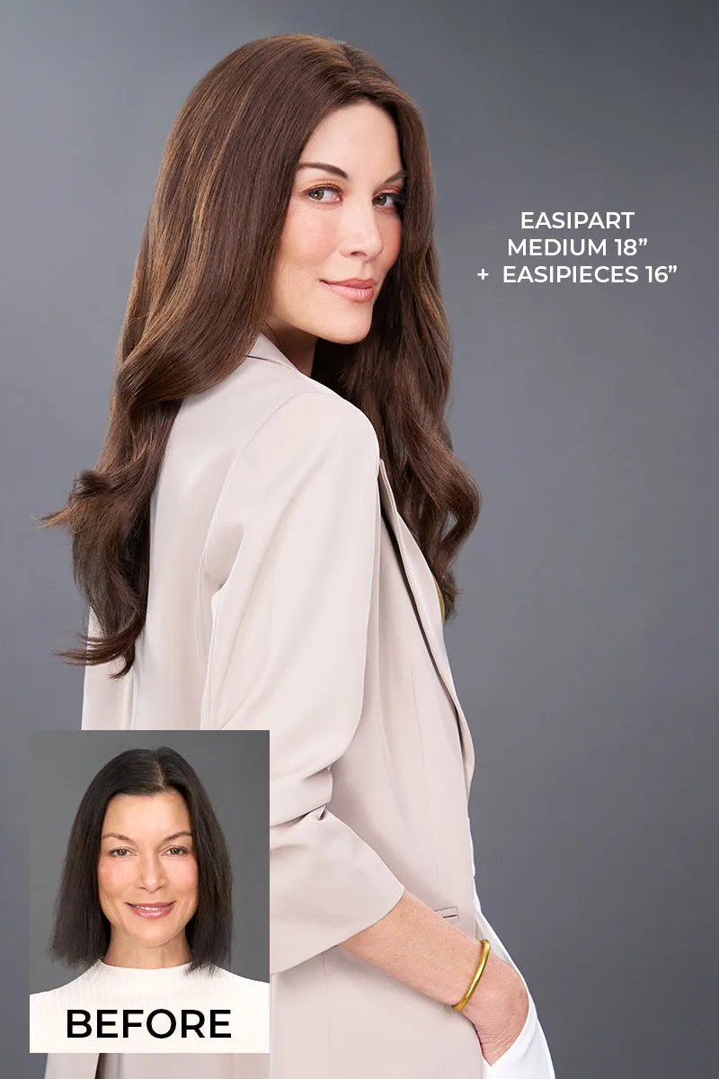 Jon Renau Toppers - EasiPart Medium 18" (#819) - Remy Human Hair