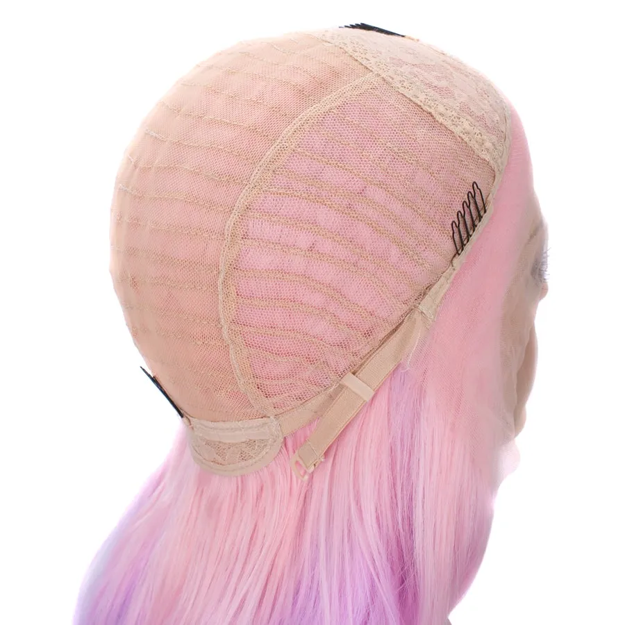Mermaid - Colorful Long Wavy Synthetic Lace Front Wig Imstyle