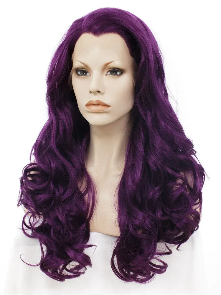 Natural Loose Wavy Purple Lace Front Wigs IM73700