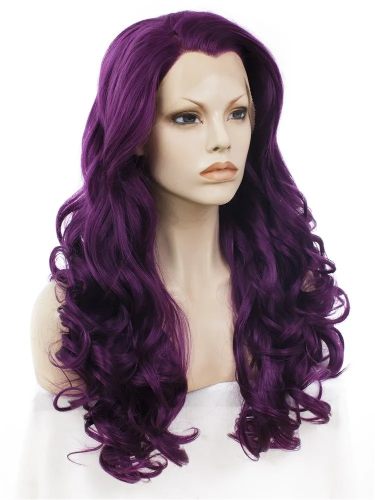 Natural Loose Wavy Purple Lace Front Wigs IM73700