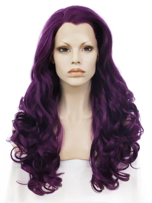 Natural Loose Wavy Purple Lace Front Wigs IM73700