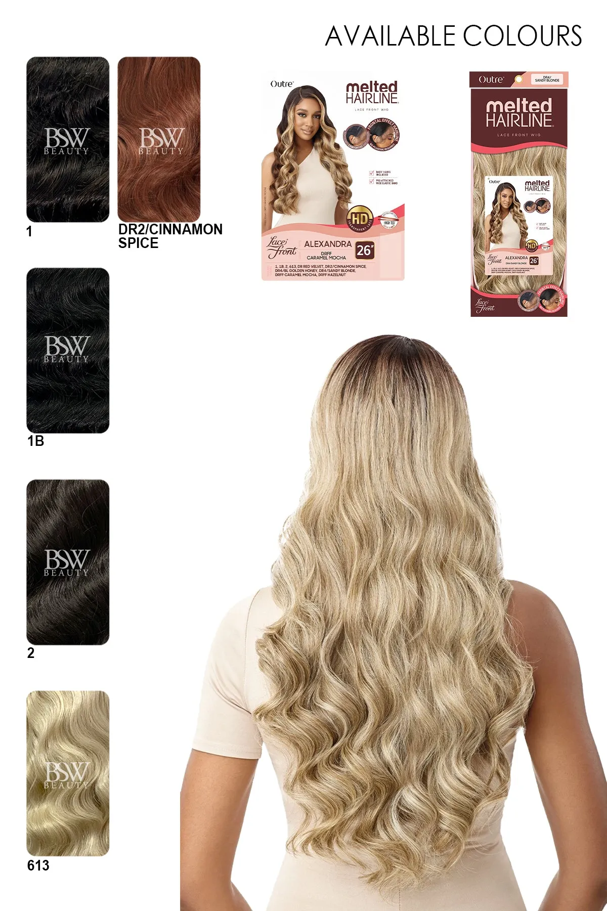 OUTRE  MELTED HAIRLINE LACE FRONT WIG - ALEXANDRA