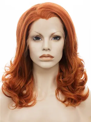 Red Orange Mixed Auburn Color Synthetic Wigs