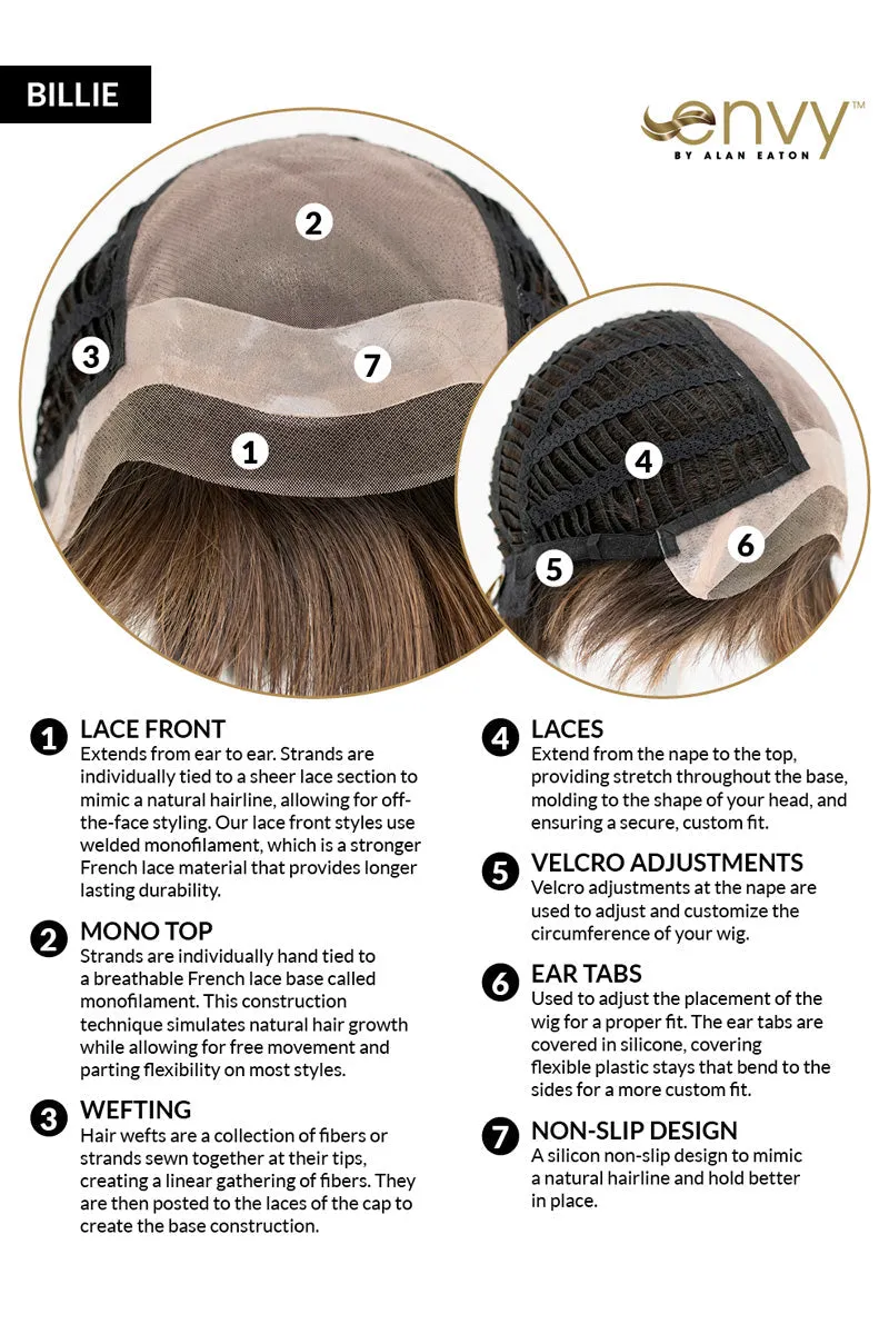 Sale - Envy Wigs - Billie - Human Hair Blend - Color: Light Brown