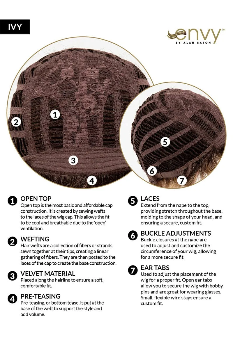 Sale - Envy Wigs - Ivy - Color: Chocolate Cherry