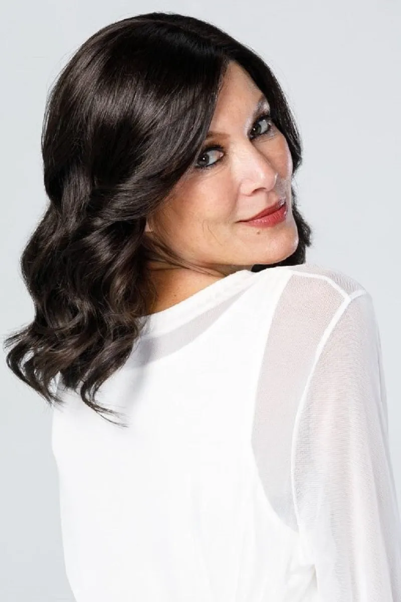 Sale - Jon Renau Toppers - Top Coverage Wavy 12" (#6004) - Color: 4 (Brownie Finale)